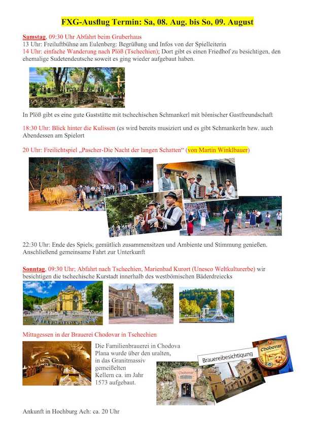 FXG-Ausflug in den Bayrischen Wald